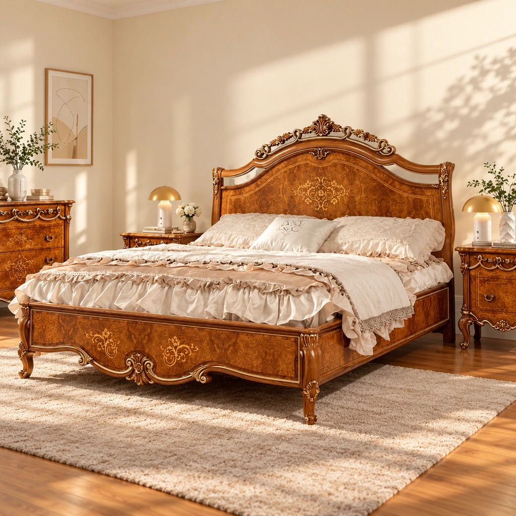 Classic Carved Bed Set