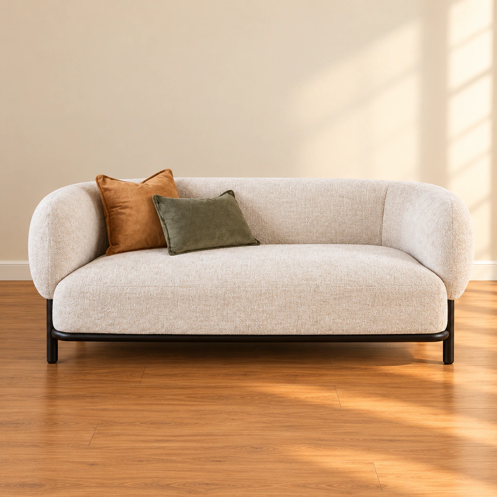 Ivory Two-Seater Sofa