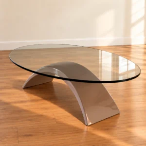 Tudor Oval Glass Coffee Table