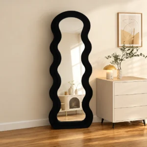 Black Wavy Mirror
