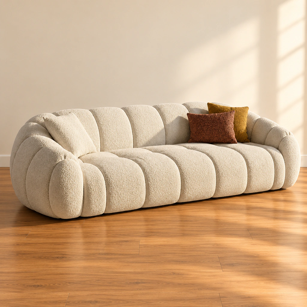 Ivory Ripple Sofa